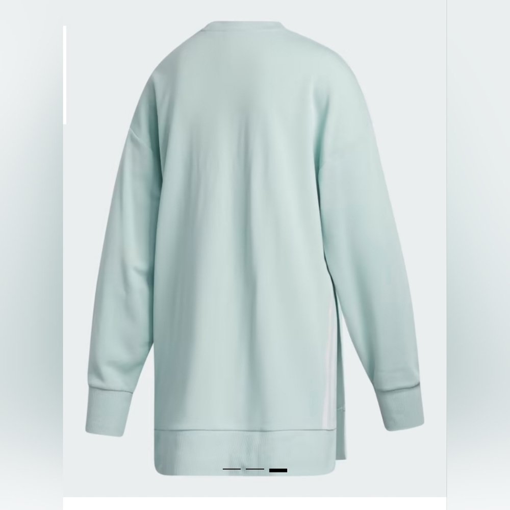 Adidas Crewneck Long Sleeve Sweatshirt, Mint Green Womens Large Oversized - Picture 4 of 8